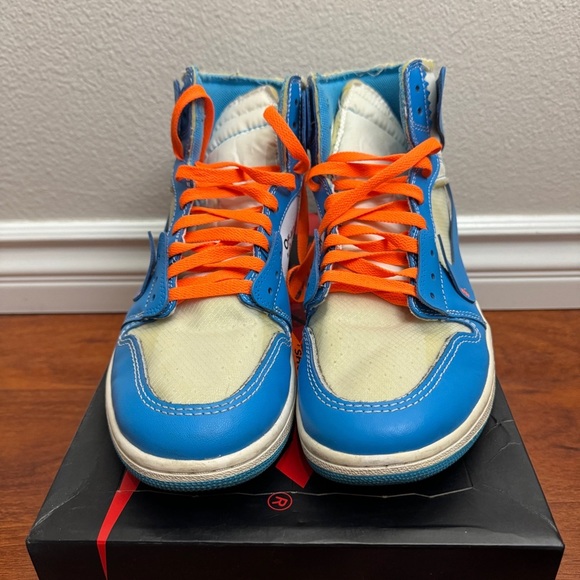 Jordan 1 Retro High Off-White University Blue Size 11 - Picture 2 of 9